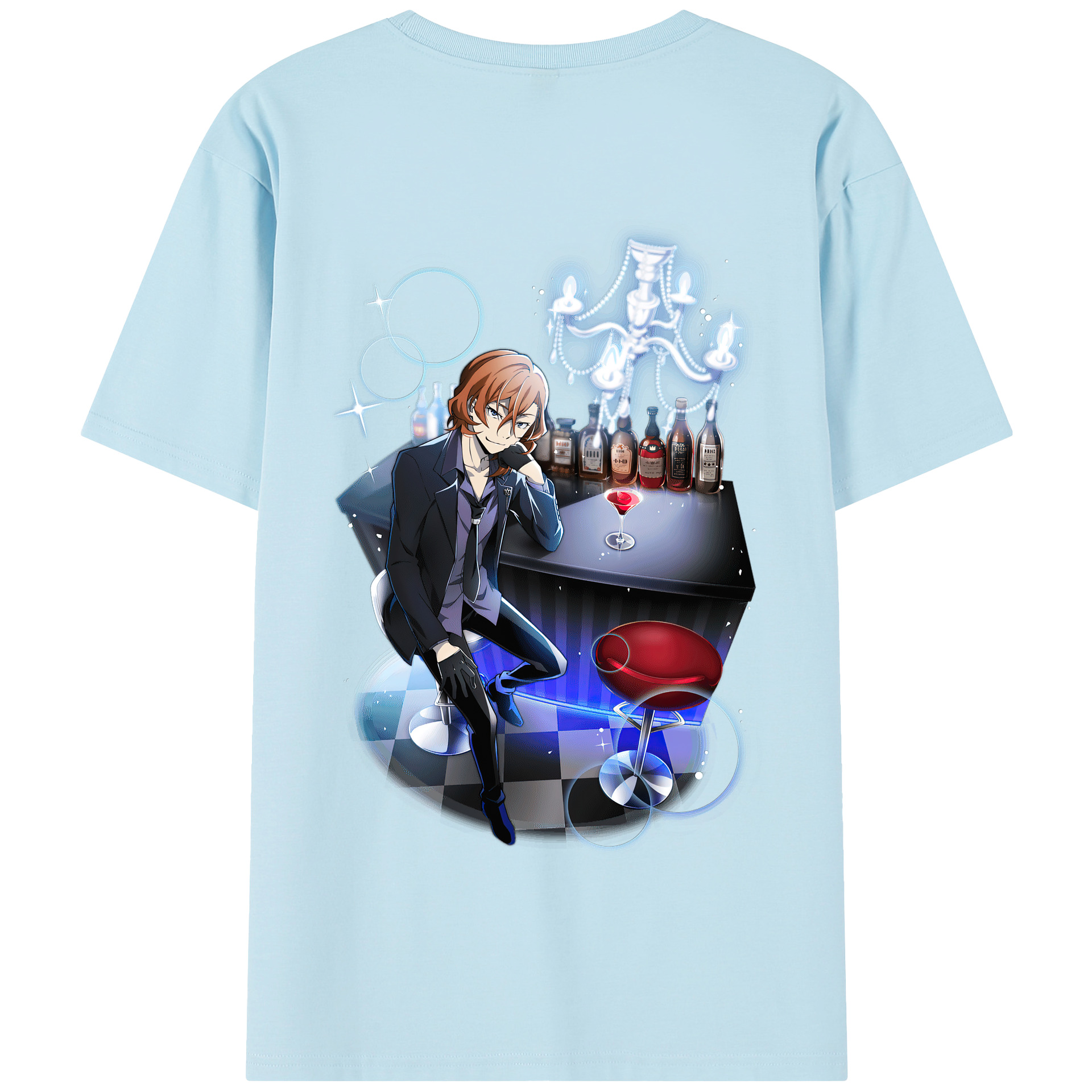（画像用） 文豪ストレイドッグス Bungo Stray Dogs 綿100％半袖Tシャツ（背面プリント）